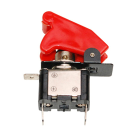 Interrupteur sécurité à Loquet - Rouge + Led Rouge