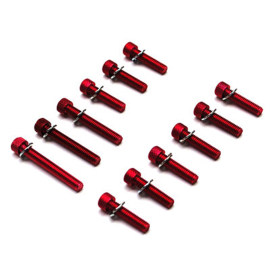Visserie Carter Kick MBK Booster Nitro YAMAHA BW's Aerox - Alu Rouge