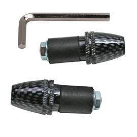 Embout de Guidon - Conique 17mm Look Carbone