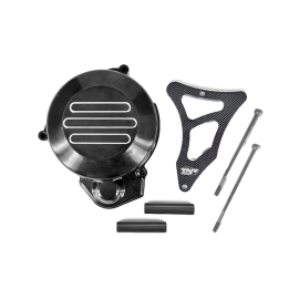 Carter Allumage avec cache pignon DERBI E2 - Noir / Look Carbone