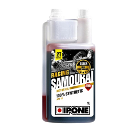 Huile Moteur 2T - Ipone Samouraï Racing 100% synthèse Senteur Fraise 1L Pré-mix / graissage séparé