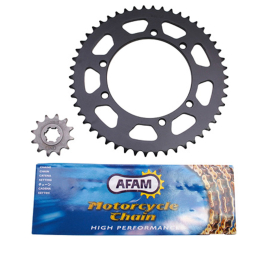 Kit chaîne SUZUKI RMX SMX 2001 à 2003 - 12 x 50 420 AFAM