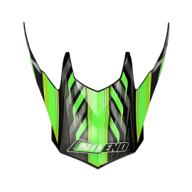 Visera Casco Cross - DEFCON 5 - NO END - VERDE / NEGRO MATE