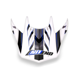 Visera Casco Cross - DEFCON 5 - NO END - BLANCO / AZUL