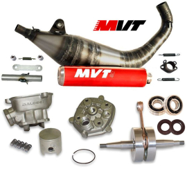 Pack Kit Motor + Escape DERBI - E2 - 80cc - MALOSSI MHR - MVT