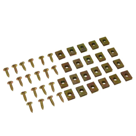 Jeu de 20 Vis + Agrafes pour Carrosserie - 4 x 12 mm