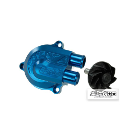 Couvercle de pompe à eau MBK Nitro Yamaha Aerox - Stage6 +40% bleu anodisé