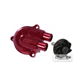 Couvercle de pompe à eau MBK Nitro Yamaha Aerox - Stage6 +40% rouge anodisé