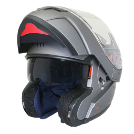Casque Modulable - MT Atom SV Double Ecran Titane Mat