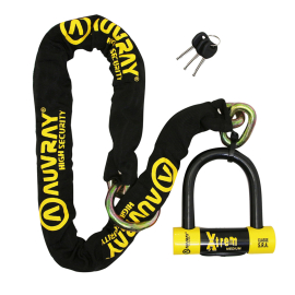 Antivol chaîne lasso + U - AUVRAY Xtrem Medium 1.20m SRA