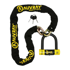 Antivol chaîne + U - AUVRAY Xtrem Medium 1.40m SRA