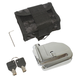 Antivol bloque disque avec alarme 110dB diamètre 6mm chrome