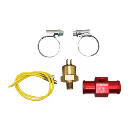 Adaptateur avec Sonde de température sur Durite Refroidissement - 18 mm VOCA Racing Rouge