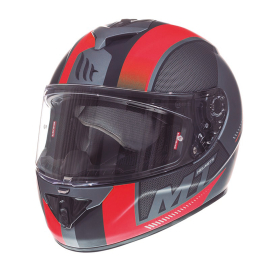 Casque Intégral - MT Rapide Overtake Gris Mat / Rouge
