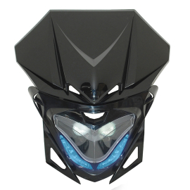 Portafaros -RR8 2x20w Negro con Leds Azules