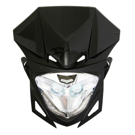 Portafaros RR8 2x20W - Negro con Leds Blancos