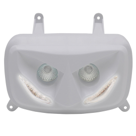 Double Optique MBK Booster YAMAHA Bw's à partir de 2004 - RR8 Blanc à leds blanc