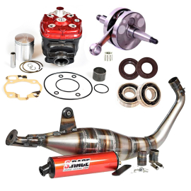 Pack Moteur & Pot 75cc AM6 - Kit MVT IRON MAX + Pot & Vilebrequin S-Race