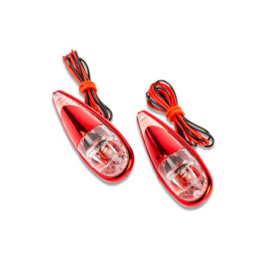 Par de Intermitentes Gotas de Agua FENDER - Transparentes / Rojos
