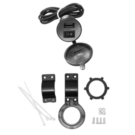 Chargeur USB sur guidon - 12V 2A avec interrupteur