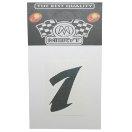 Autocollant / Sticker - MERYT Numéro 1 Noir 13cm