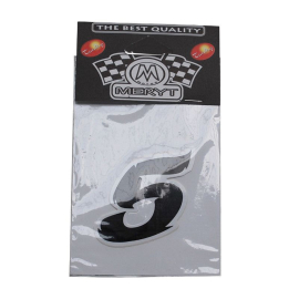 Autocollant / Sticker - MERYT Numéro 5 Noir 5.5cm