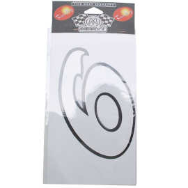 Autocollant / Sticker - MERYT Numéro 6 Blanc 13cm