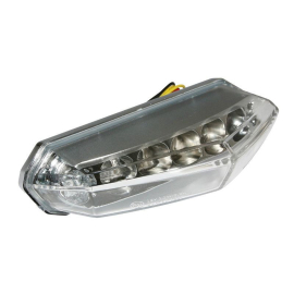 Piloto Trasero Derbi Senda DRD X-RACE - Transparente con Leds