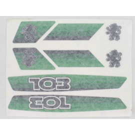 Kit Déco Autocollant / Sticker Peugeot 103 SP MVL - Bleu / Gris / Orange / Vert