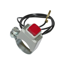 Bouton Avertisseur Klaxon à Collier - Gris / Bouton Rouge
