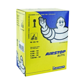 Chambre à Air 10 pouces 4.00x10 / 130/90-10 MICHELIN Valve Coudée 90 degrés
