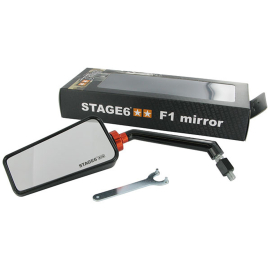 Rétroviseur gauche Stage6 SSP F1 noir brillant M8 M10