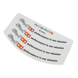 Autocollant / Sticker de jante - Stage6 10 pouces Blanc
