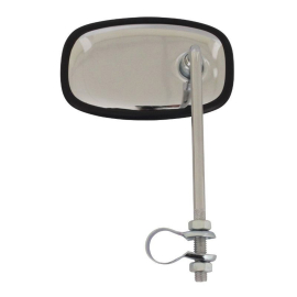 Rétroviseur cyclo vintage rectangle chromé à collier Ø22mm