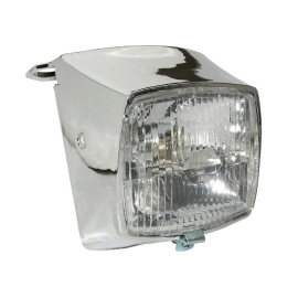 Phare cyclo Peugeot 103 MVL Chrome Ampoule 12v 15w - Adaptable