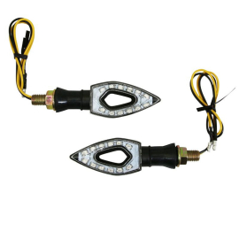 Intermitentes secuenciales Avoc Sakura 12 LED transparente negro
