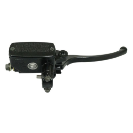 Bomba de freno moto universal delantera derecha negra con rosca retrovisor