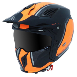 Casco Trial - MT Streetfighter SV Twin Negro / Naranja