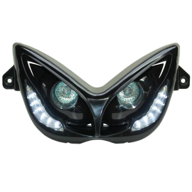 Double Optique MBK Nitro YAMAHA Aerox avant 2013 - Replay Noir a Leds