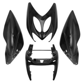 Kit Carenado MBK Nitro YAMAHA Aerox antes del 2013 - Negro Brillante 4 Piezas