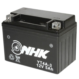 Batterie 12V 5 Ah NT4A-3 / YT4A-3 - NHK FA Prêt à l'emploi / Sans entretien +D