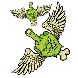 Adhesivo - LETHAL THREAT - Mini Flying Fucks - 6 x 8cm
