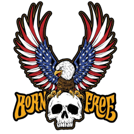 Autocollant / Sticker - LETHAL THREAT Mini Born Free Eagle 6 x 8cm