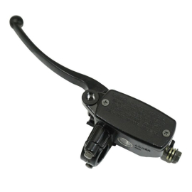 Bomba de freno moto universal trasera izquierda negra con rosca retrovisor