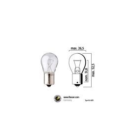 Bombilla 12V 21W BAU15S BLANCA - FLOSSER Pestañas Descentradas