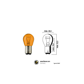 Bombilla 12V 21/5W BAY15D NARANJA - FLOSSER
