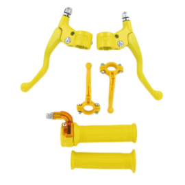 Kit Leviers Frein / Accélérateur - Mini Targa Métal Jaune