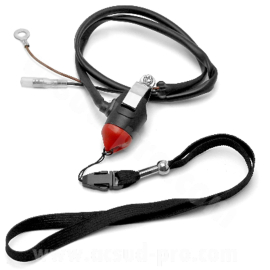 Coupe-circuit magnétique Carenzi sécurité guidon noir rouge