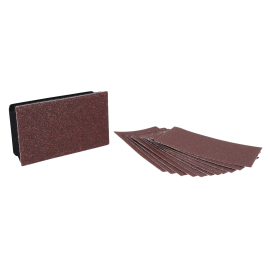 Cale de ponçage souple + 12 feuilles abrasif - Tivoly