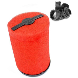 Filtro de Aire PHBG / PHBN / PHVA / PHBH / Mikuni TM - Marchald Air Plus KHR 28mm a 43mm codo 30 grados L 170mm Rojo